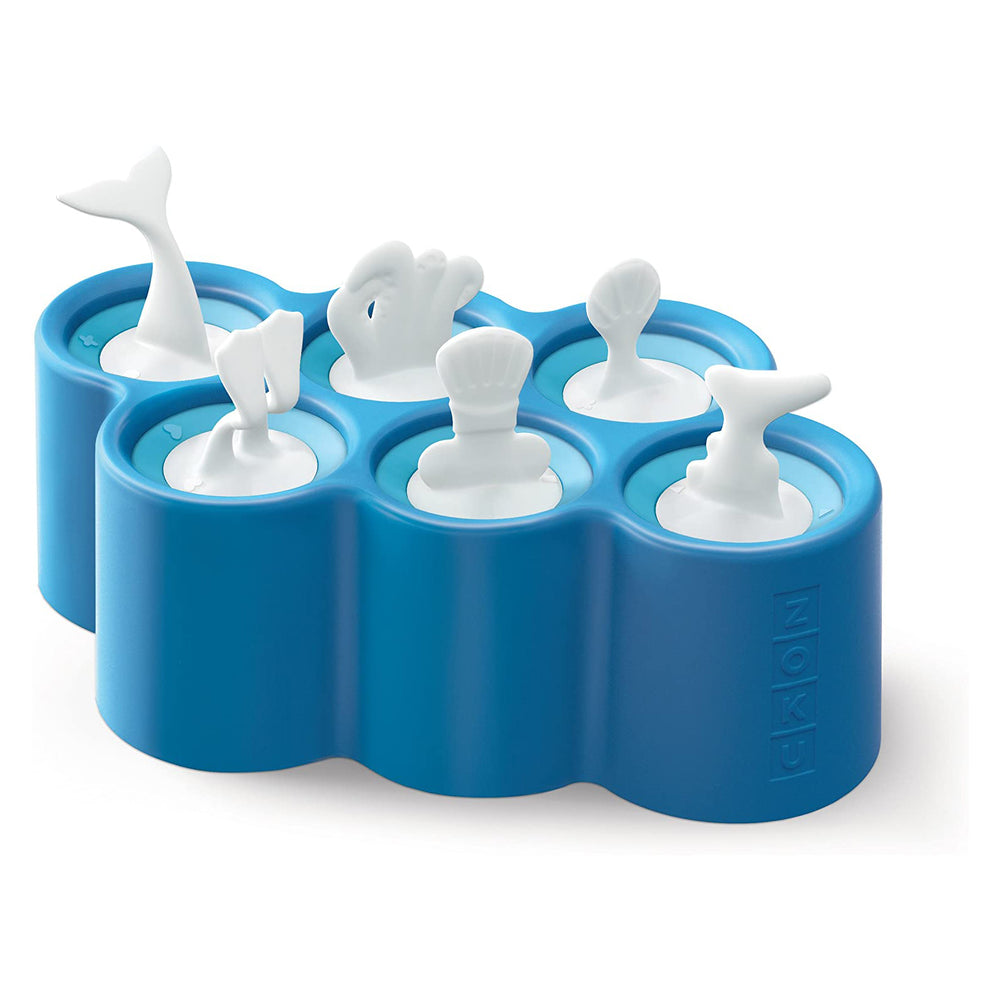 ZOKU Fish Pop - Molde para Helados en Silicona con Palitos Incluidos. Azul