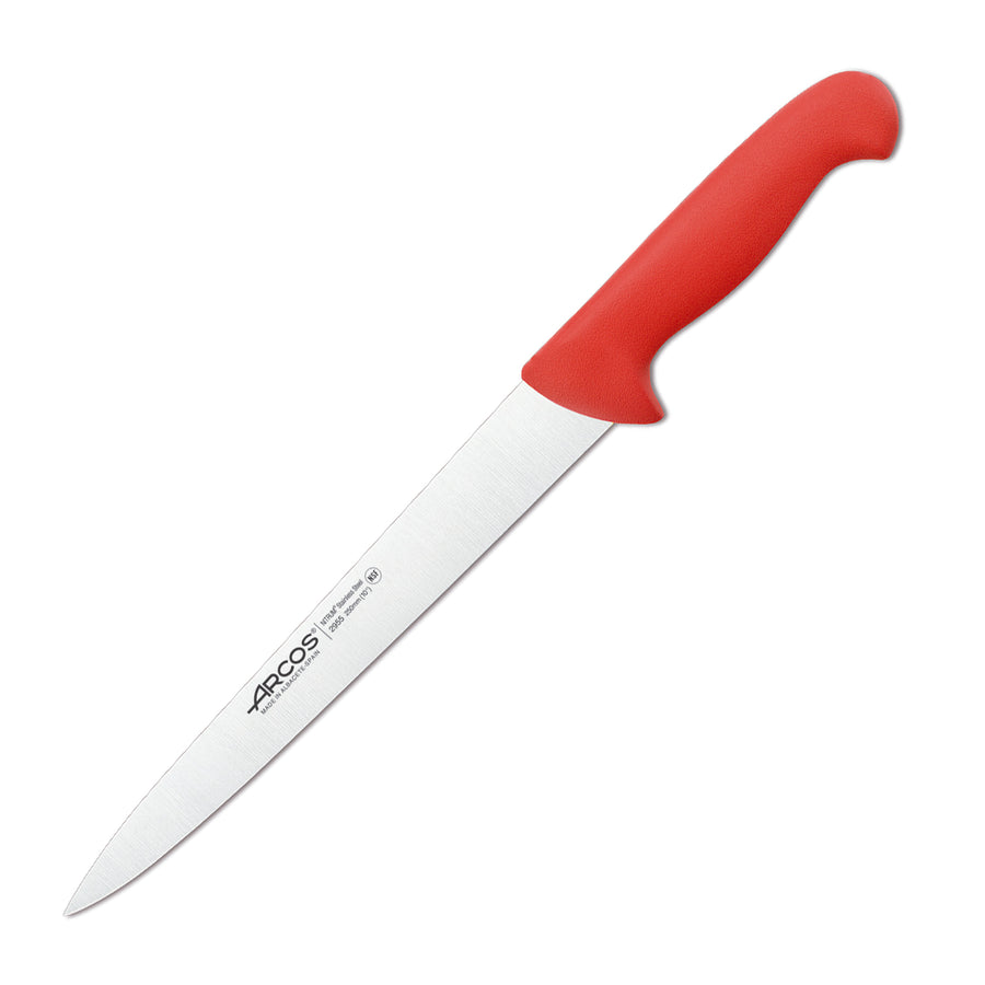 ARCOS Serie 2900 - Cuchillo Profesional Trinchante 25 cm Acero NITRUM. Rojo