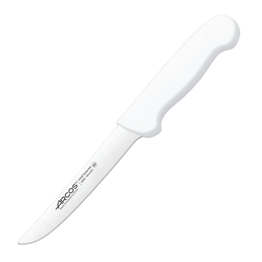 ARCOS Serie 2900 - Cuchillo Profesional Deshuesador Recto 16 cm Acero NITRUM. Blanco