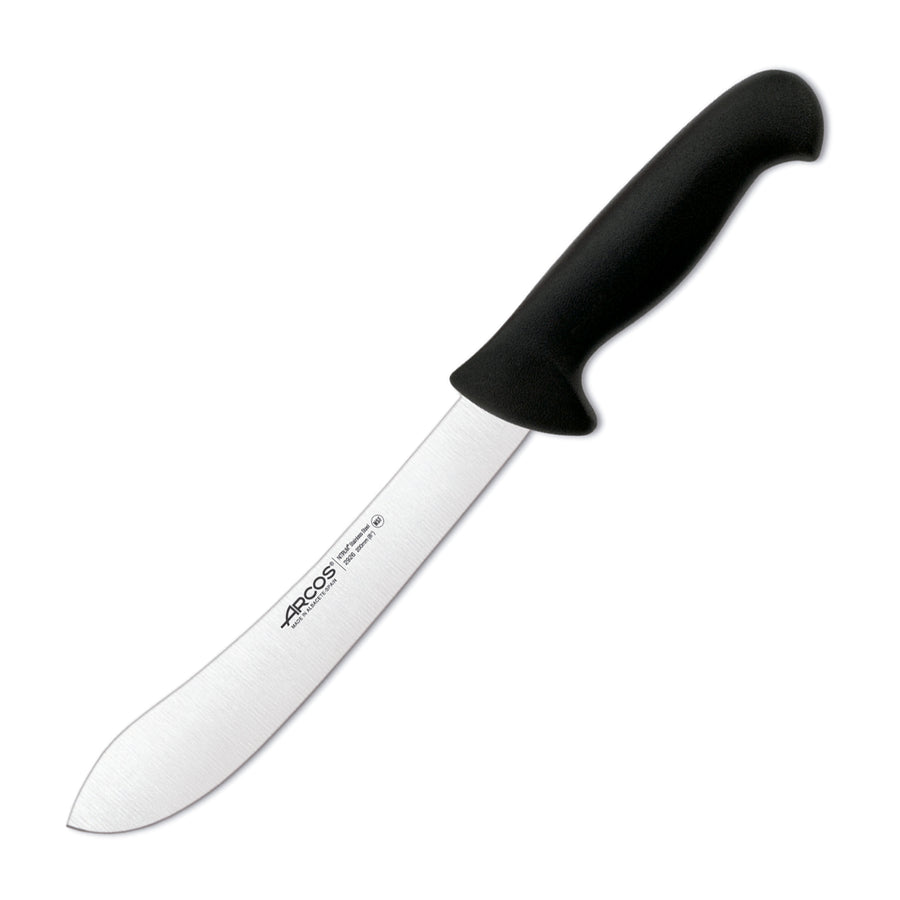 ARCOS Serie 2900 - Cuchillo Profesional Carnicero Curvo 20 cm Acero NITRUM. Negro