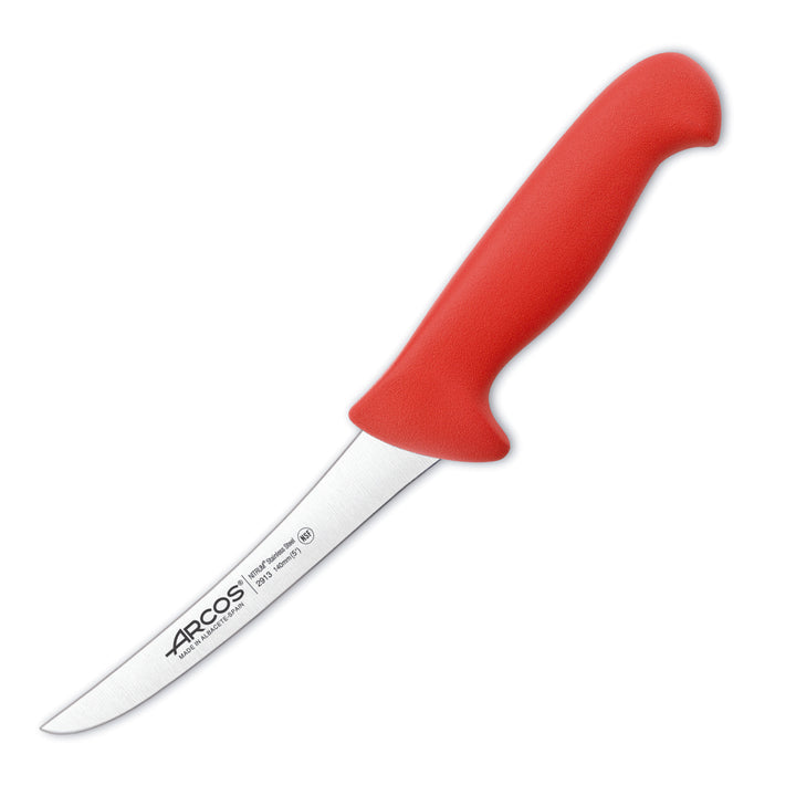 ARCOS Serie 2900 - Cuchillo Profesional Deshuesador 14 cm Acero NITRUM. Rojo