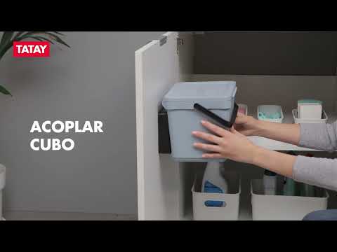 TATAY Smart - Cubo Orgánico Soporte 6L Plástico 100% Reciclado. Negro